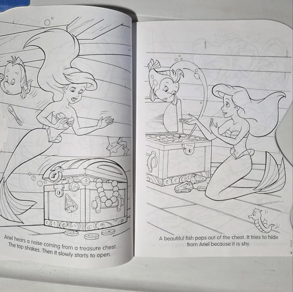 Disney The Little Mermaid Ariel and Sparkle Fish Sticker Book - Unused- HTF
